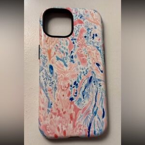 Floral Pattern IPhone 13 Case - Pink and Blue